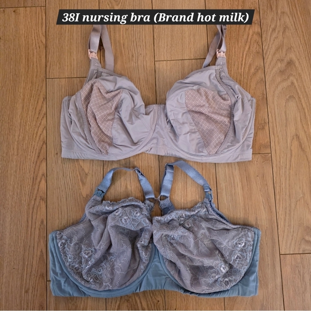 HOT MILK Nursing Bras in Gray and Blue